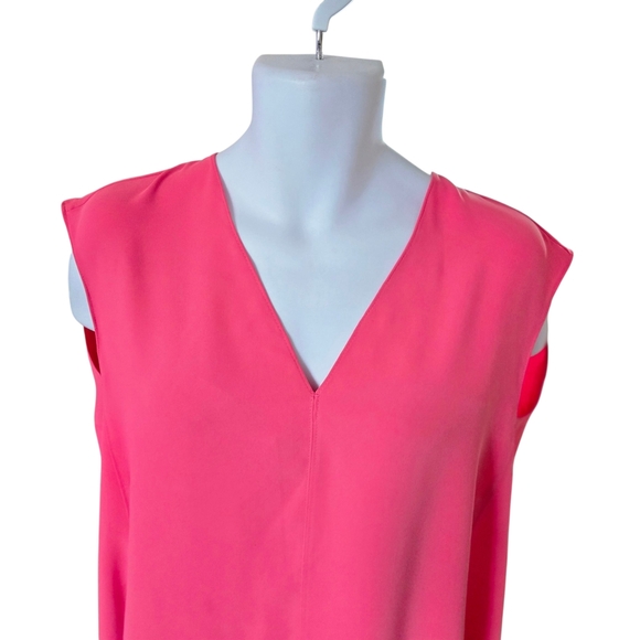 RACHEL Rachel Roy Sleeveless V-Neck Tunic in Bright Pink - Picture 2 of 9